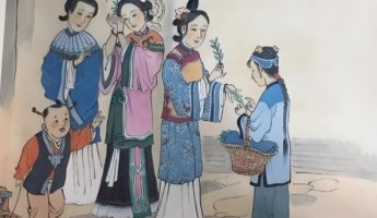 Wearing willow during Qingming Festival