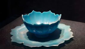 元代玻璃莲花托盏，流光溢彩，一眼千年！